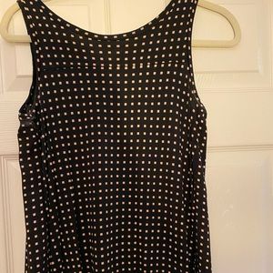 Loft black and pink tank top blouse